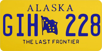 AK license plate GIH228
