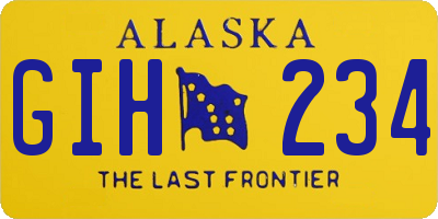 AK license plate GIH234