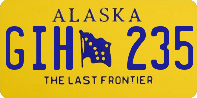 AK license plate GIH235
