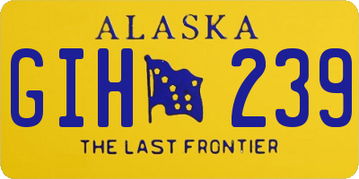 AK license plate GIH239