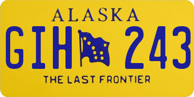 AK license plate GIH243