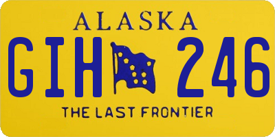 AK license plate GIH246
