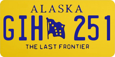 AK license plate GIH251