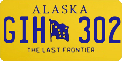 AK license plate GIH302