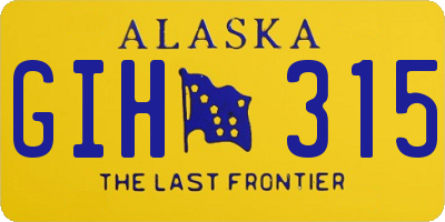 AK license plate GIH315