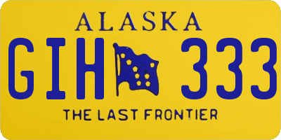AK license plate GIH333