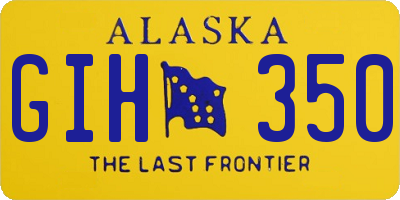 AK license plate GIH350