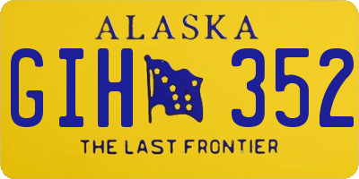 AK license plate GIH352