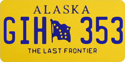 AK license plate GIH353