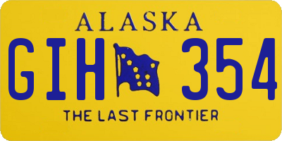AK license plate GIH354