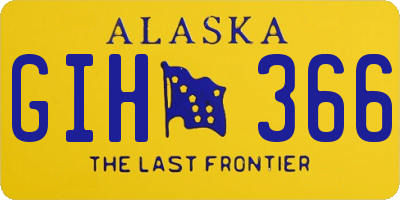 AK license plate GIH366