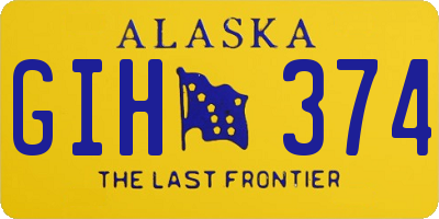 AK license plate GIH374