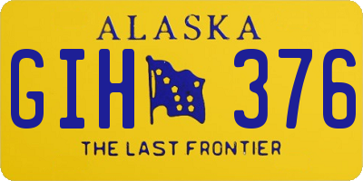 AK license plate GIH376