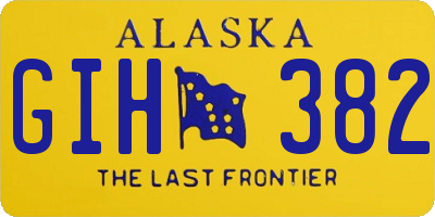 AK license plate GIH382