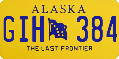 AK license plate GIH384