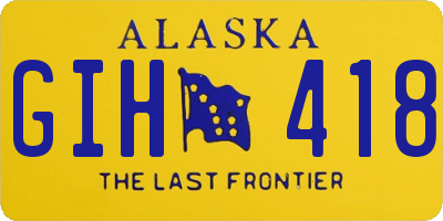 AK license plate GIH418