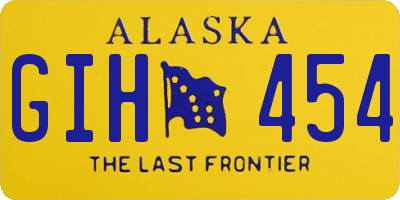 AK license plate GIH454