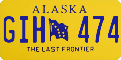 AK license plate GIH474