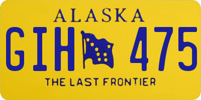 AK license plate GIH475