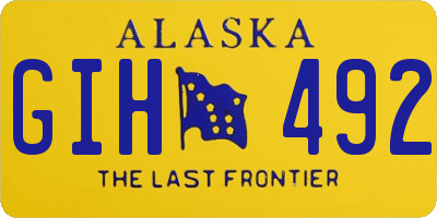 AK license plate GIH492