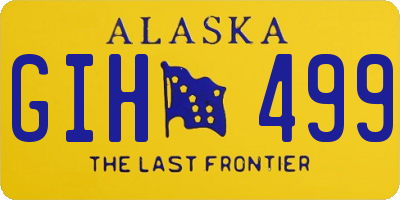 AK license plate GIH499