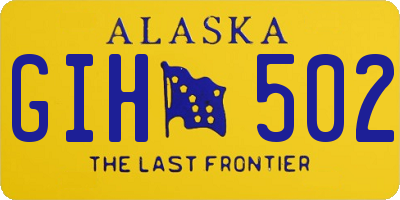 AK license plate GIH502
