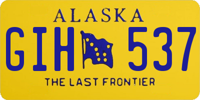 AK license plate GIH537