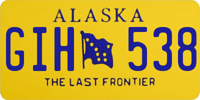 AK license plate GIH538
