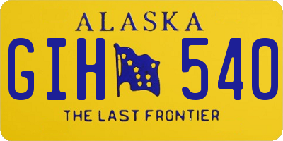 AK license plate GIH540