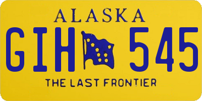 AK license plate GIH545