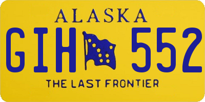AK license plate GIH552