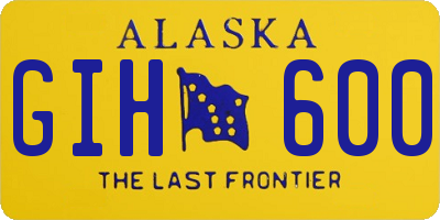 AK license plate GIH600