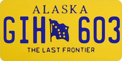 AK license plate GIH603