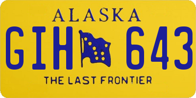 AK license plate GIH643