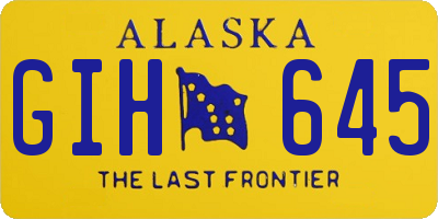 AK license plate GIH645