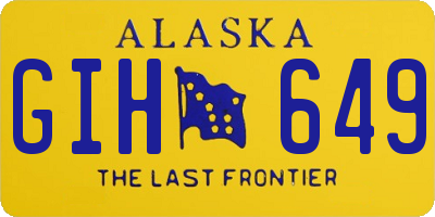 AK license plate GIH649