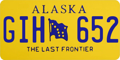 AK license plate GIH652