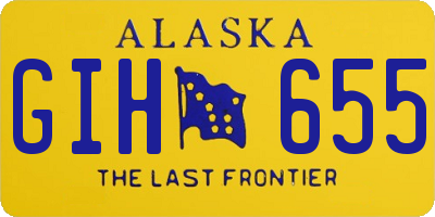 AK license plate GIH655