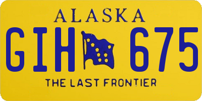 AK license plate GIH675