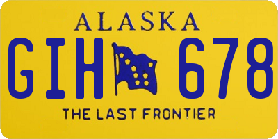 AK license plate GIH678