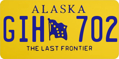 AK license plate GIH702