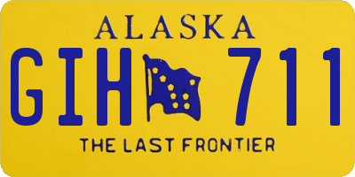 AK license plate GIH711