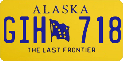 AK license plate GIH718