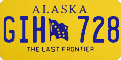 AK license plate GIH728