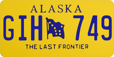 AK license plate GIH749