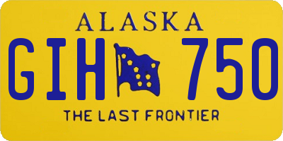 AK license plate GIH750