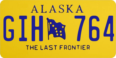 AK license plate GIH764