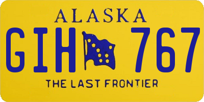 AK license plate GIH767