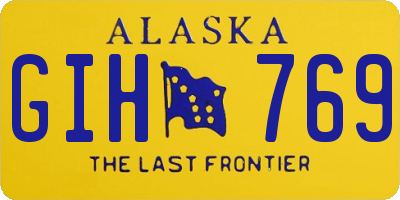 AK license plate GIH769