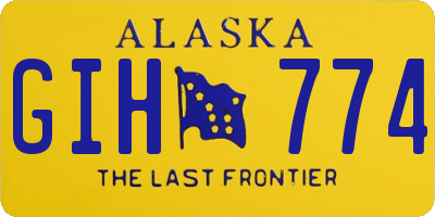 AK license plate GIH774